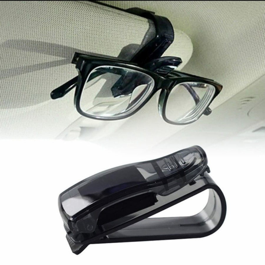 Z195 | Gantungan Kacamata Mobil Klip Sun Visor Car Sunglasses Clip Holder Hitam VSA148