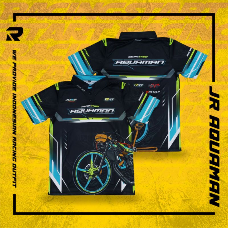 KAOS / BAJU JERSEY AQUAMAN / JERSEY KERAH POLO RACING START ORIGINAL