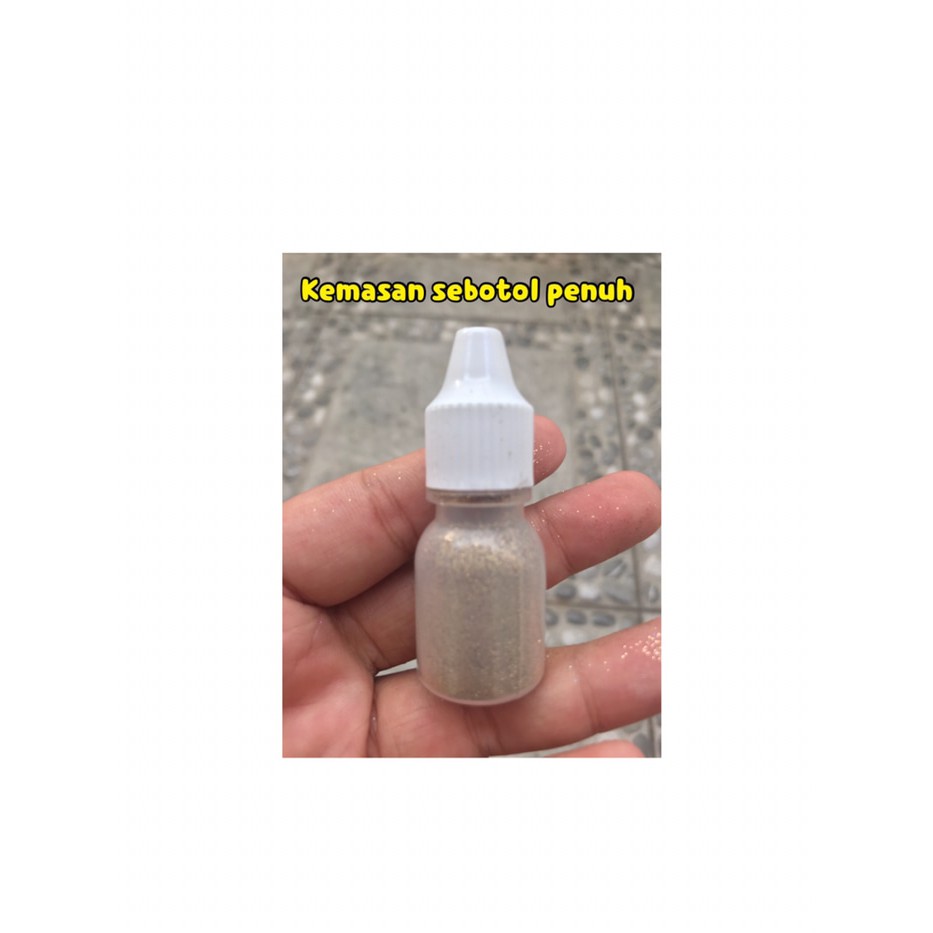 Dust glitter plain colour glitter bubuk kilau polos nail art slime