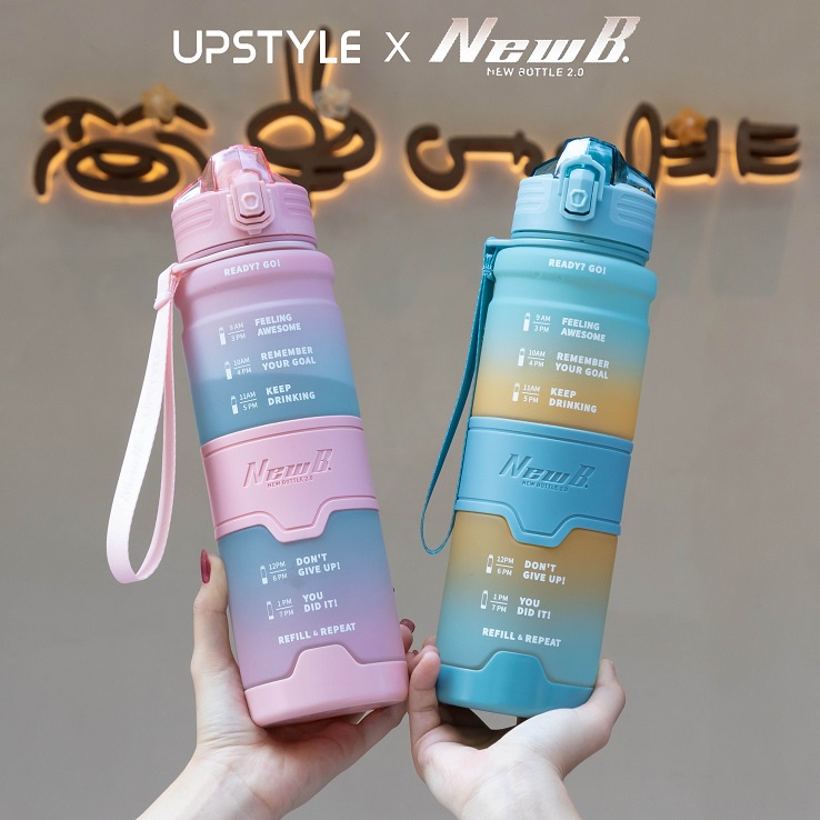 BOTOL AIR MINUM 1000ML UPSTYLE SPORT WATER BOTTLE FROSTED GRADIENT