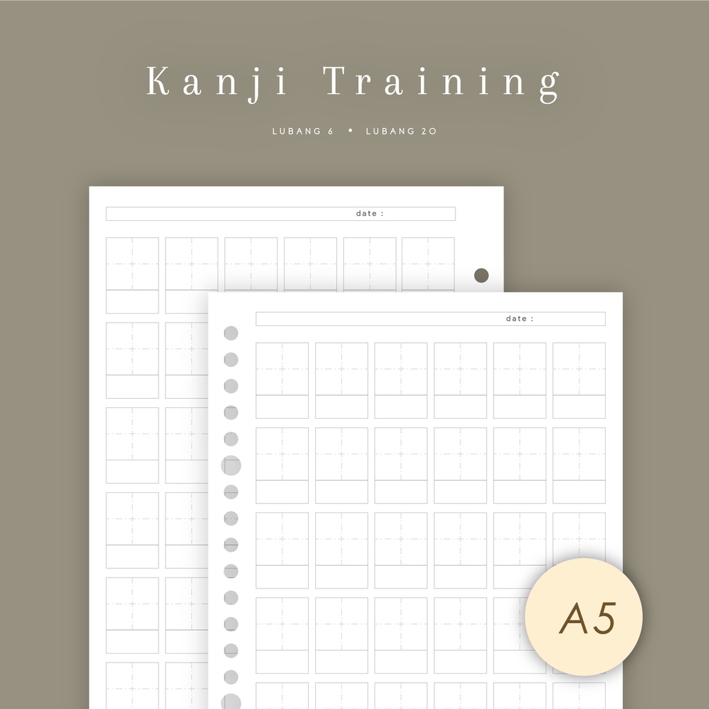 

A5 - Loose Leaf Kanji Practice by Notokata - 8020