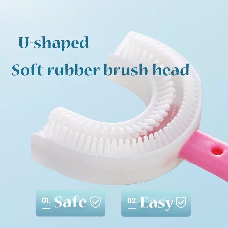 360 baby silicone U shape toothbrush