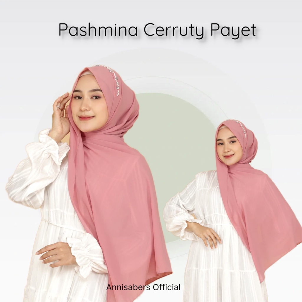 Pasmina payet / Pashmina payet / Pashmina payet mutiara bahan cerruty / Pashmina payet bando / Hijab