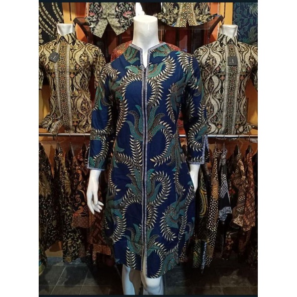 BATIK TUNIK TRADISIONAL BATIK TUNIK SHIBORI JUMPUTAN TERBARU Atasan Batik Wanita Tunik Wanita