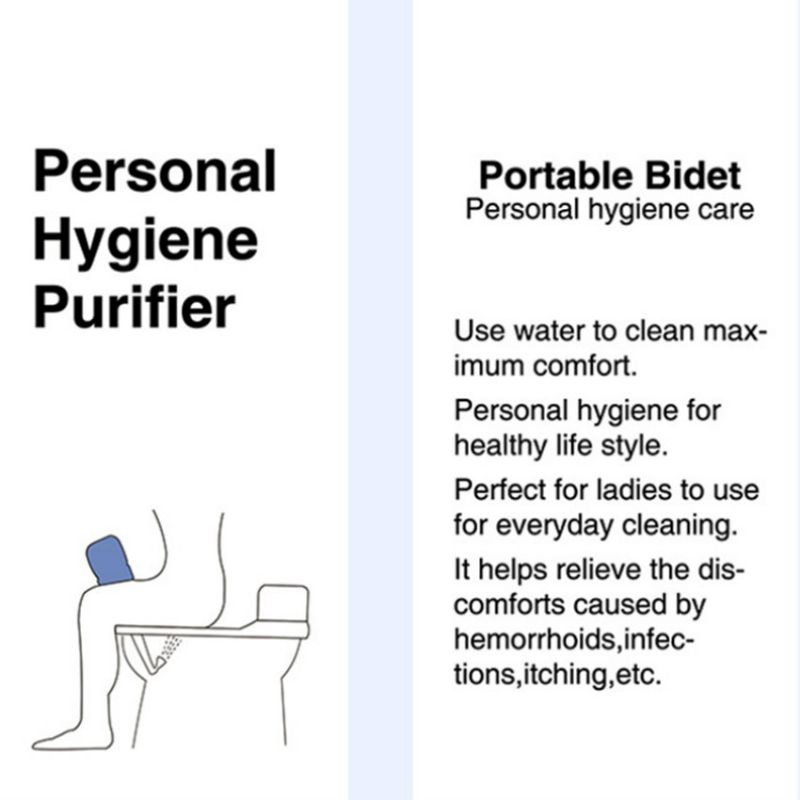 Bidet Portable Semprotan Cebok Toilet Pencet Travel Sprayer Botol untuk Bilas Kencing Wanita