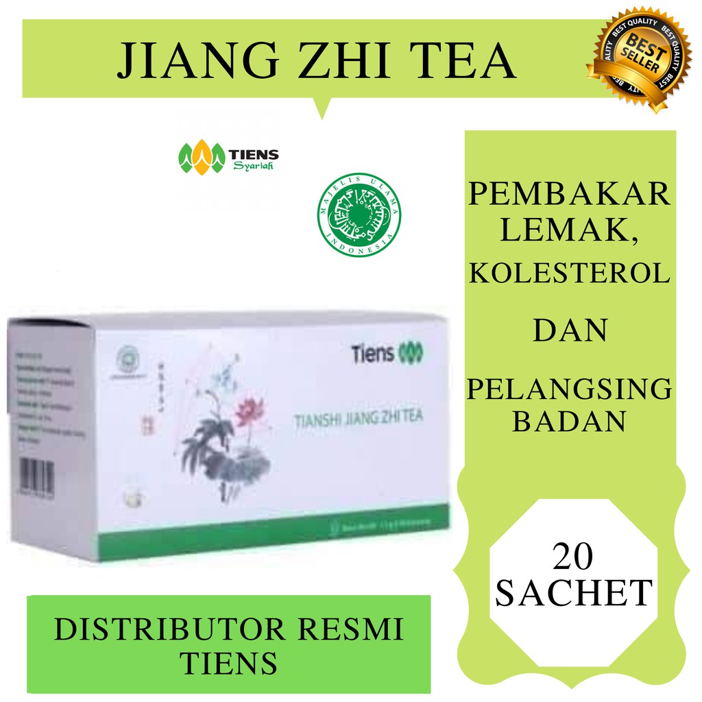 Tiens Jiang Zhi Tea Penurun Berat Badan Kemasan 20 Sachet/ Menurunkan Berat Badan/ Membakar Lemak