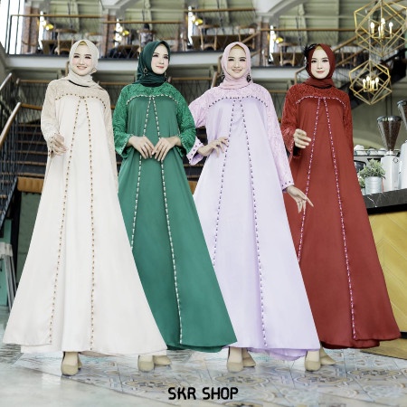 Baju Gamis Muslim Terbaru 2021 2022 Model Baju Pesta Wanita kekinian kondangan Kekinian gaun remaja