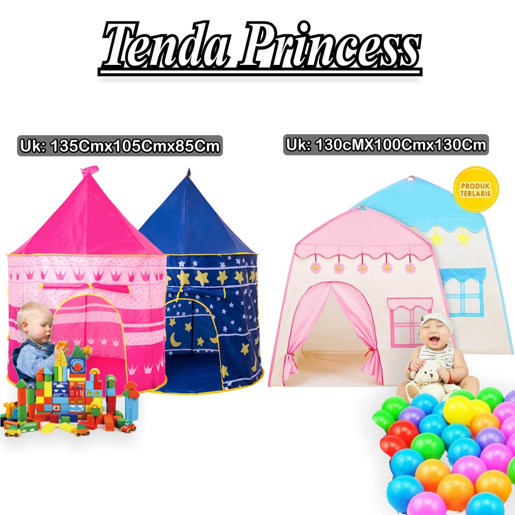 Tenda Anak Princess Castle Jumbo Mainan Anak Portable Mainan Indoor Outdoor Portable