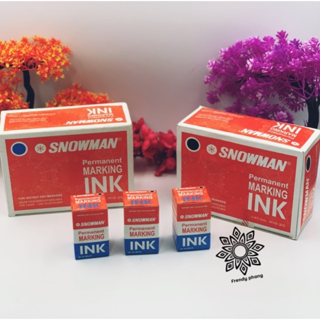 

Refill tinta spidol permanen SNOWMAN isi 3pcs