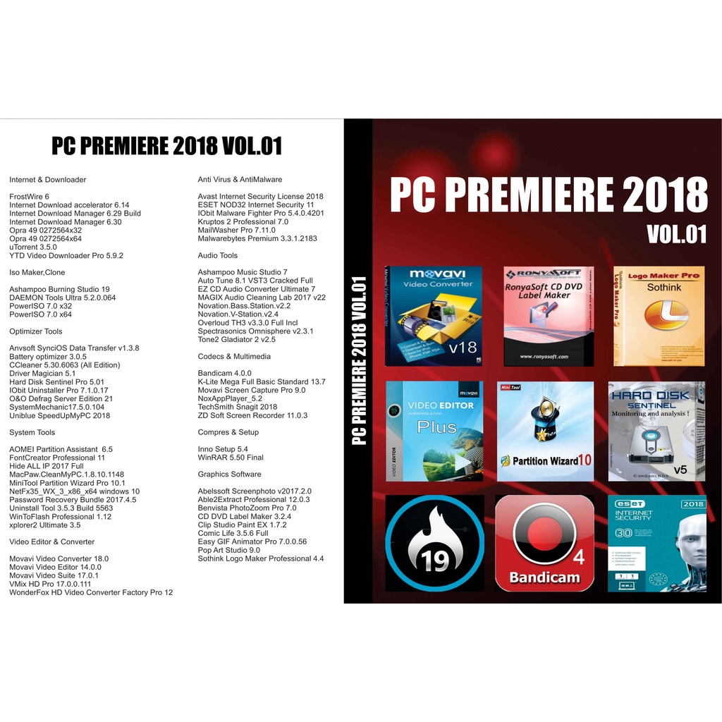 DVD PROGRAM PC PREMIERE 2018 VOL 1- vMIX 17