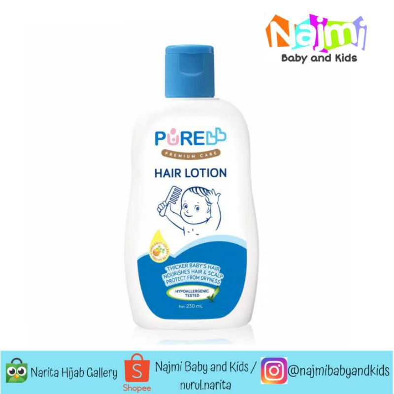 (Packing Gratis) PureBB Pure BB Baby Hair Lotion 230ml