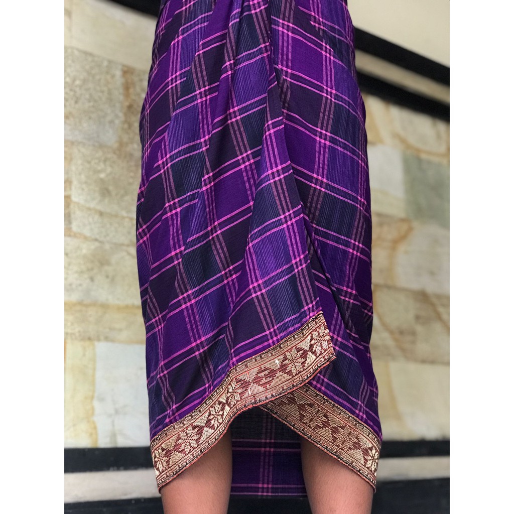 SAPUT ENDEK UNGU TEPI SONGKET BUSANA BALI