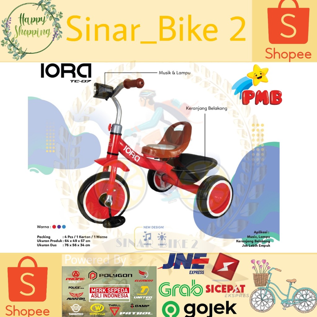 Sepeda Anak Roda Tiga Pmb Tc-07