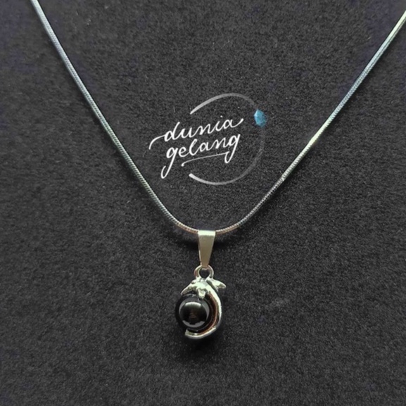 KALUNG TITANIUM BOLA WARNA / KALUNG SILVER / KALUNG PRIA WANITA ANAK