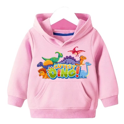 Sweater Anak Cutest Dino Hoodie Anak Fleece Usia 2 - 6 tahun