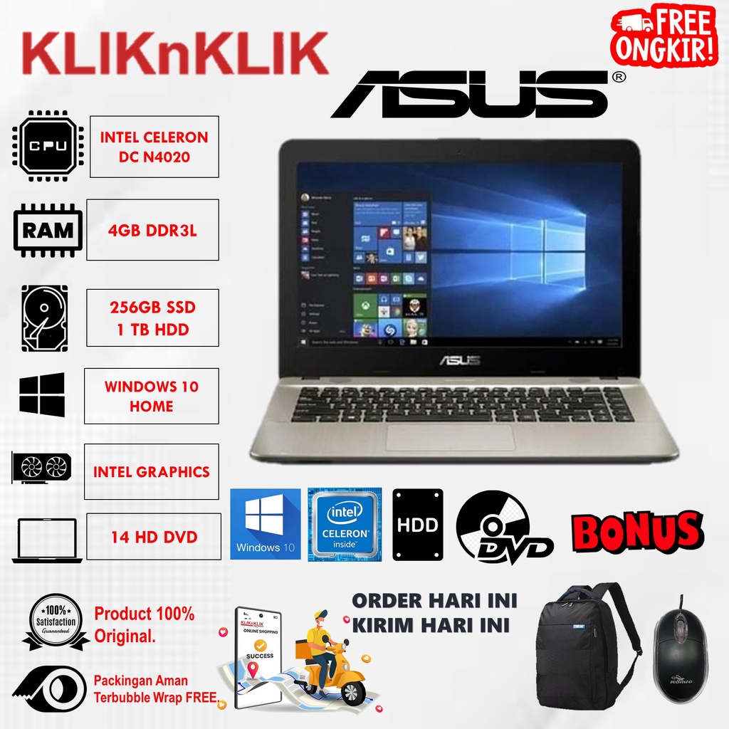 Asus VivoBook X441MAO N4020 4GB 1TB 128GB 256GB SSD  14 Windows 10 Series