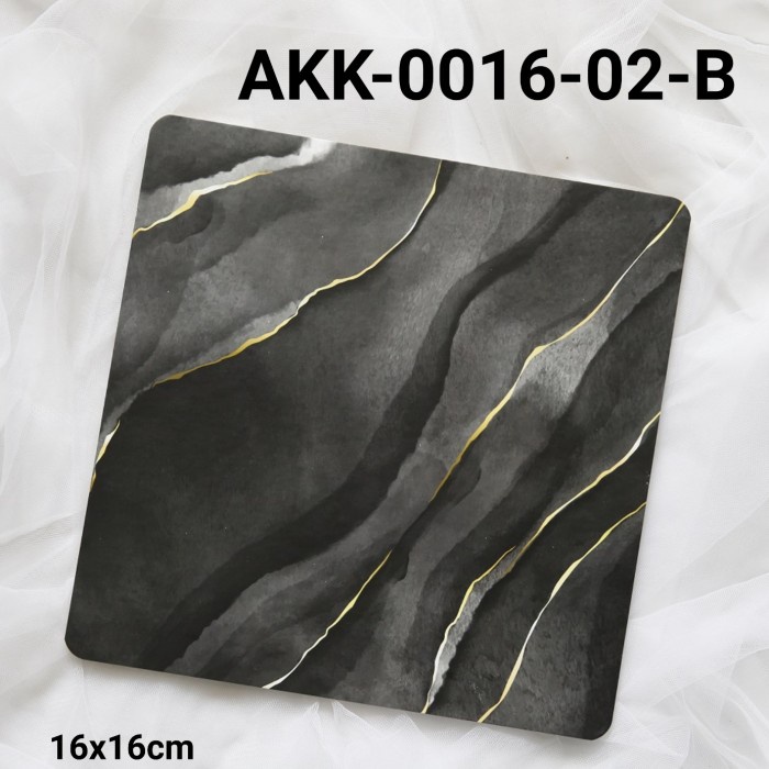 

GR-AKK-0016-02 CAKE BOARD TATAKAN ALAS KUE KOTAK 16CM MARBLE MARMER TERBARU
