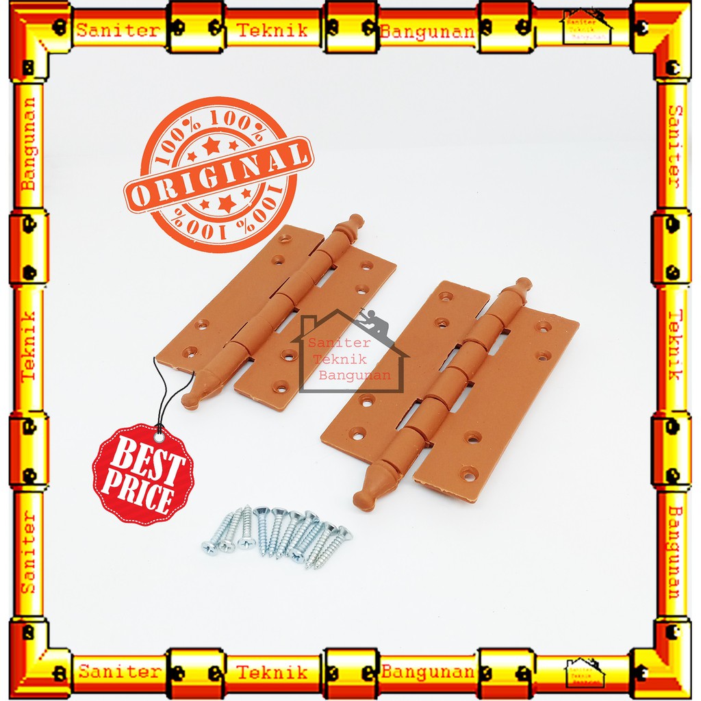 ENGSEL PINTU-ENGSEL PINTU KAMAR MANDI-ENGSEL PLASTIK PVC 4.5&quot; INCH