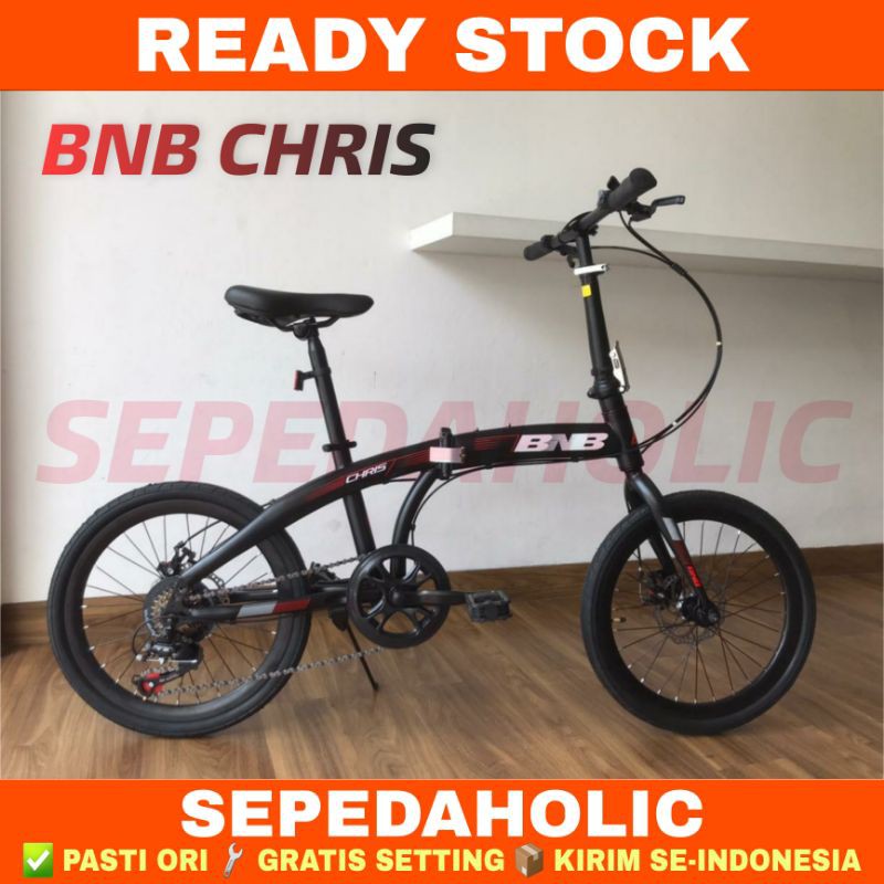 Sepeda Lipat 20 Inch BNB CHRIS 7 Speed Rem Cakram Garansi Resmi 2 Tahun