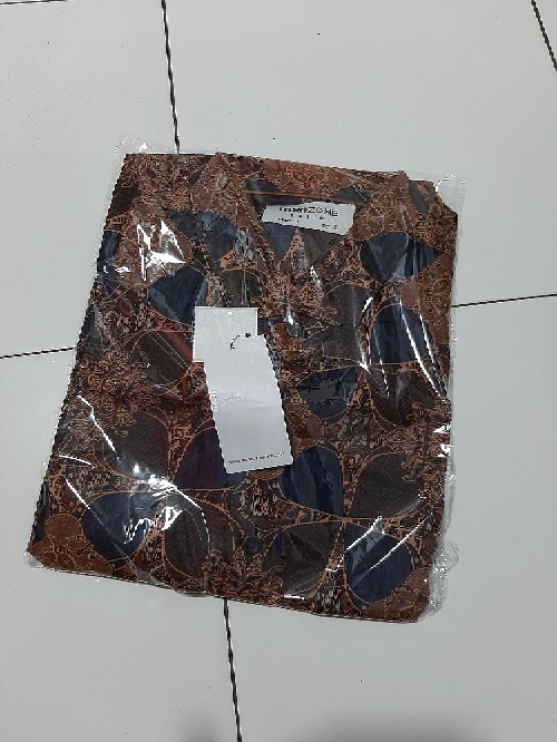 Manzone Kemeja Batik Pria Lengan Pendek Slim Fit Birawa 4-best Buy-brown