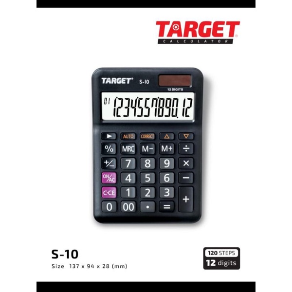 

Calculator TARGET S-10 12 Digits Check & Correct