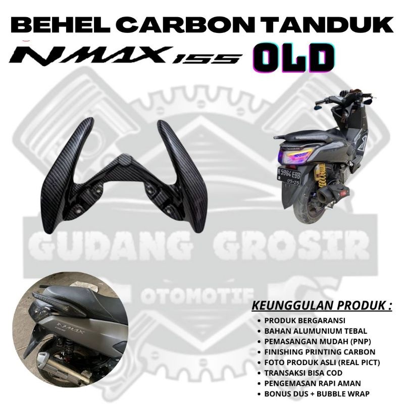 Behel Tanduk Carbon Nmx Old PNP begel Carbon Tanduk Nmax Old PNP Behel Tanduk Carbon Nmax Old New PN