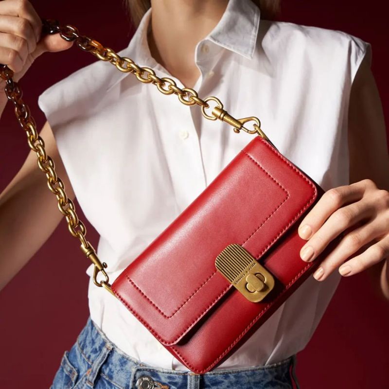 4.4 SALE | CK Enya Front Flap Turn-Lock Shoulder Bag