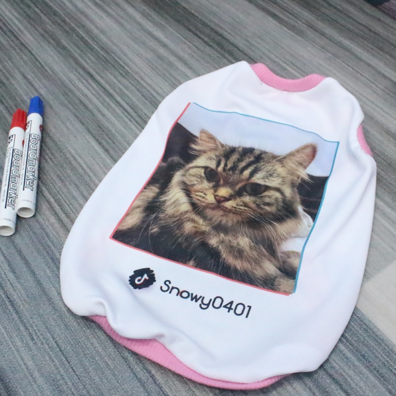 kaos sablon baju  kucing bisa custum nama dan foto kucing size S-M-L-XL Murah