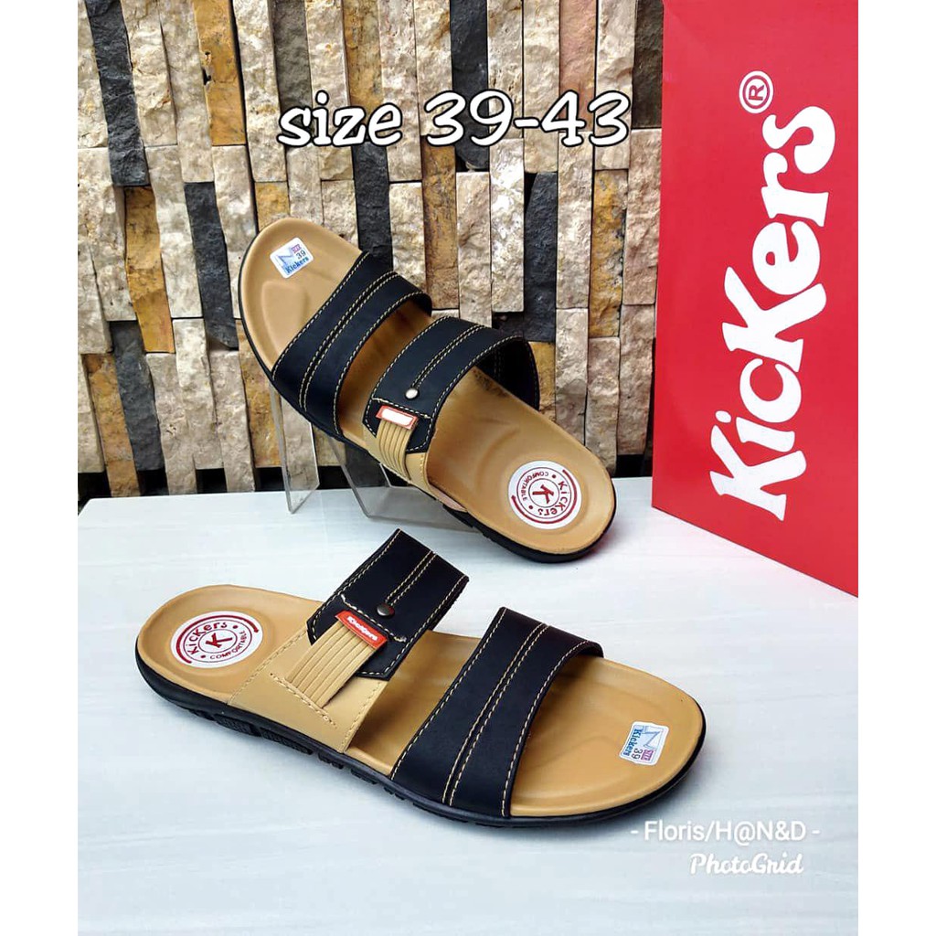 Sandal Kulit Pria / Sandal Slide / Sandal Casual Pria /  Sandal Slop (SELOP Kombinasi PRIA)