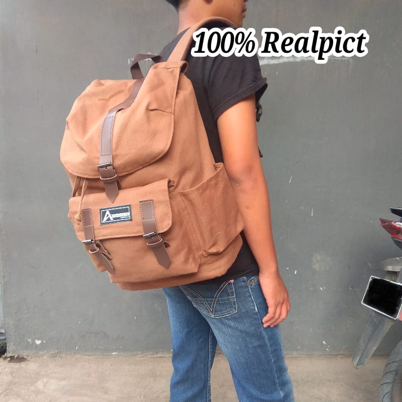 DISTRO Klub New Arrival - Tas Sekolah Canvas II Backpack Up To 15 Inch - Tas Pria Tas Wanita Laptop