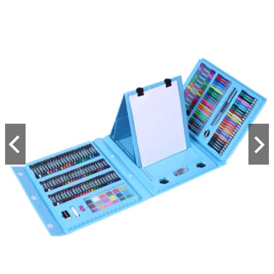 

(BISA COD) Kerayon isi 208 pcs painting set - alat mewarnai anak - colouring set - Biru