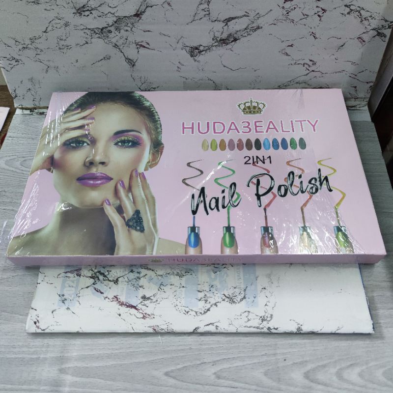 vtxbps- KUTEK HUDA 2 IN 1, KUTEK 2 IN 1 WARNA, KUTEK HALAL, NAIL POLISH, KUTEK HUDA BEAUTY PER 24SET