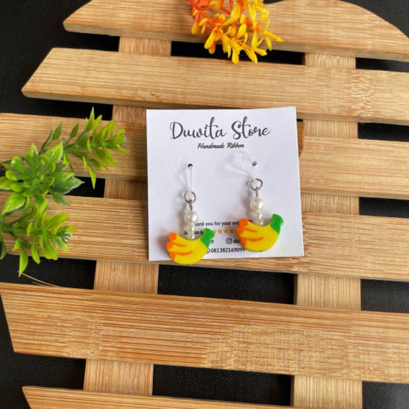 ANTING HANDMADE KAIT PLASTIK ANTING ANAK/DEWASA MOTIF BUAH