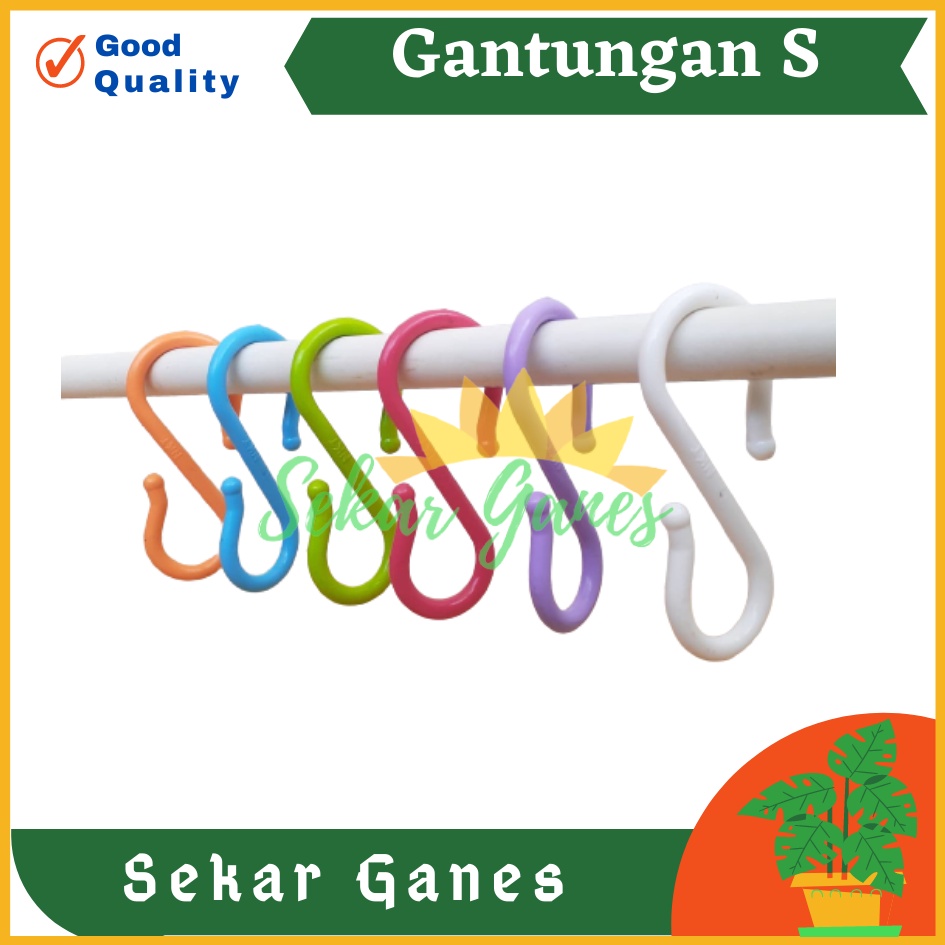 Hook S Gantungan Serbaguna Cantolan Pot Dinding Tembok Pot Gantung Pagar Bunga Tanaman Hias Kuat Bagus Hanger Pengait Sling - Bukan Gantungan Cantolan Besi Kawat