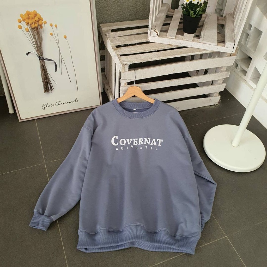 Convernat XXL Sweater Atasan Pria Wanita Gaya Kekinian Bahan Fleece