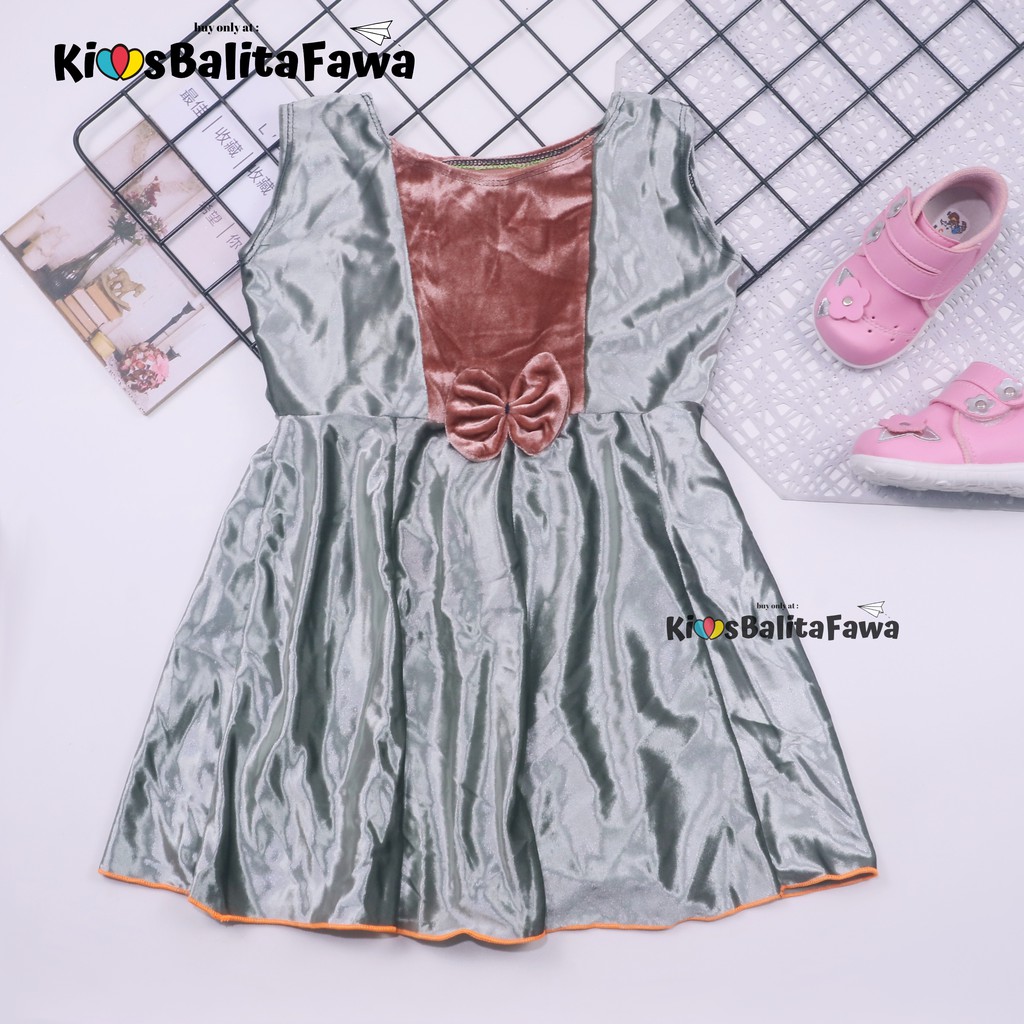 [BLUDRU] Dress Clairine uk Bayi - 3 Tahun / Baju Anak Perempuan Premium Murah Polos Yukensi Adem