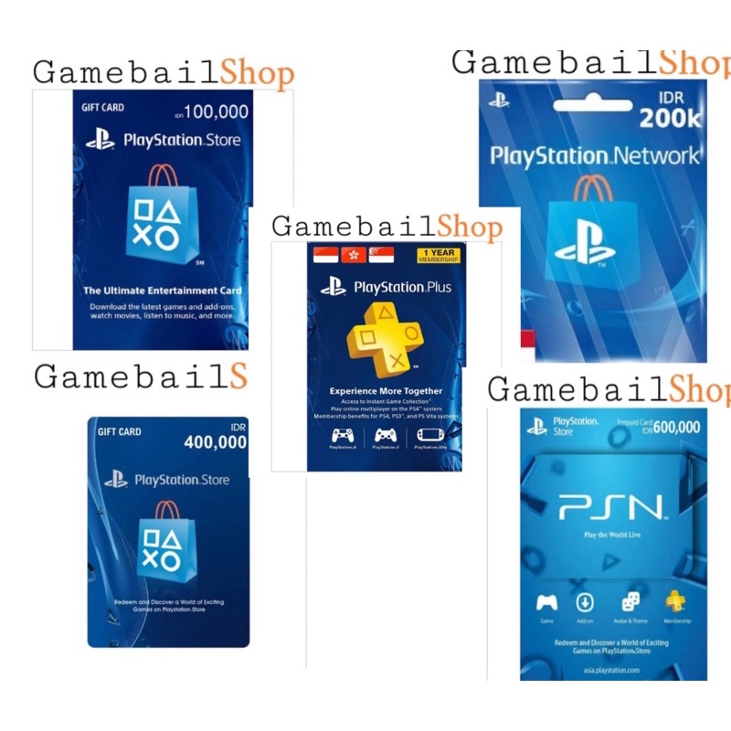 Playstation PS Indonesia Card ID IDR Aksesoris kartu Free Sample Parfum 100 200 400 600 12