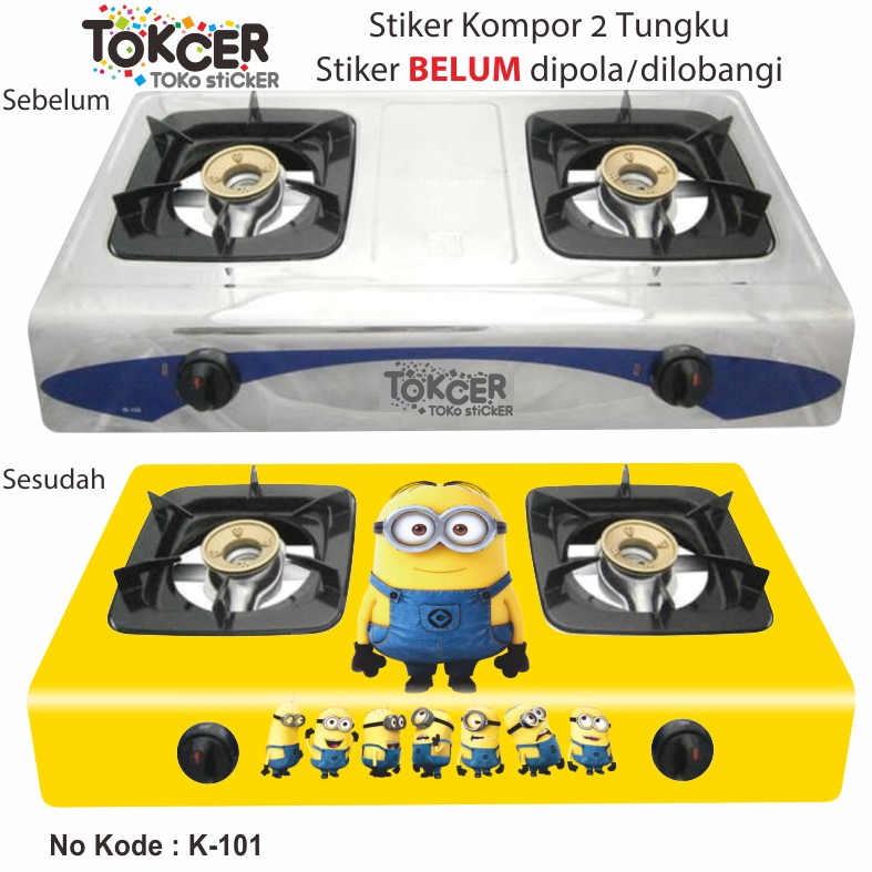 Stiker Kulkas 1 Pintu  dan 2 Pintu MINION