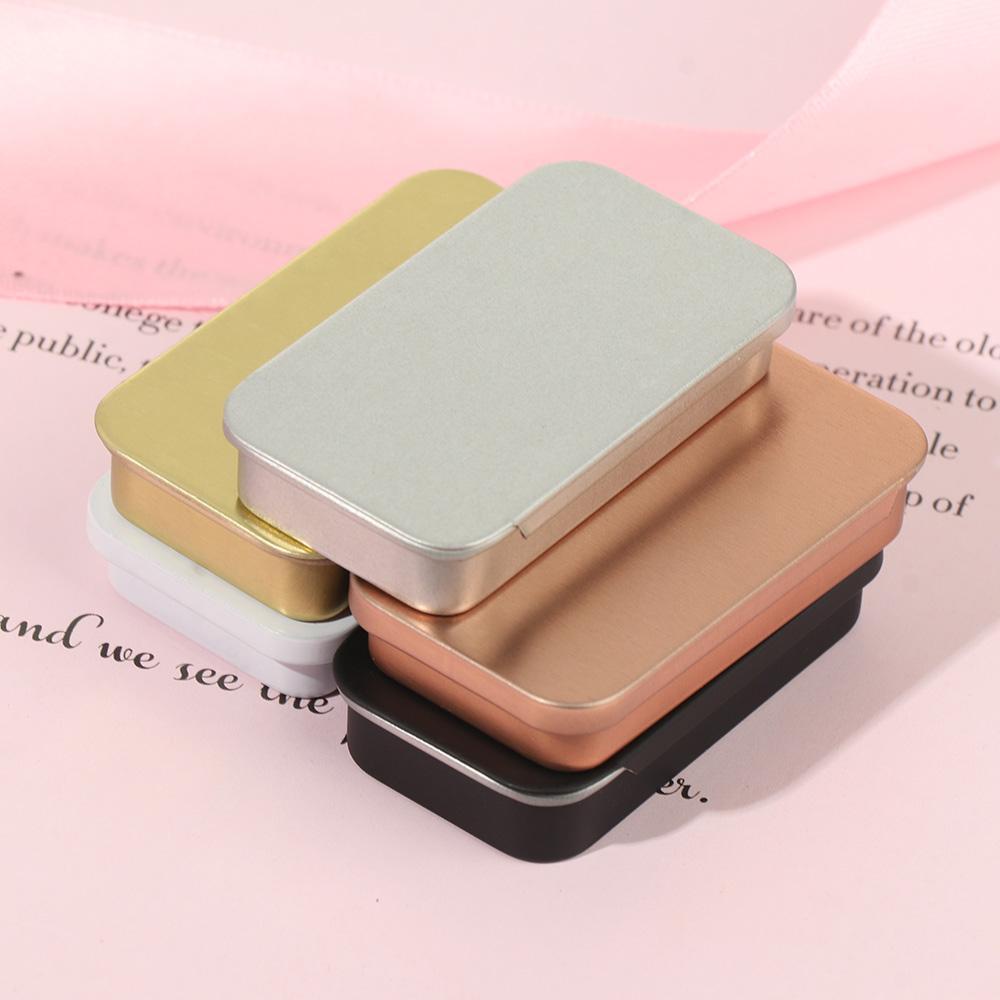 Wonder Kaleng Kosong Persegi Panjang Kotak Sabun Alis Portable Tinplate Dorong Penyimpanan Kecil