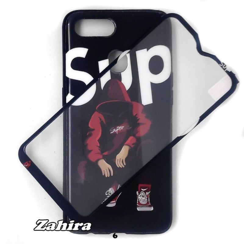 CASE JELLY STREETWEAR BRANDED + Tempered for Oppo,Samsung,Vivo,Xiaomi