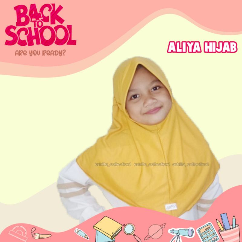 (Bisa cod)KERUDUNG ANAK SEKOLAH TK - 1 SD (UK.S) MODEL LX /Rabbani kw