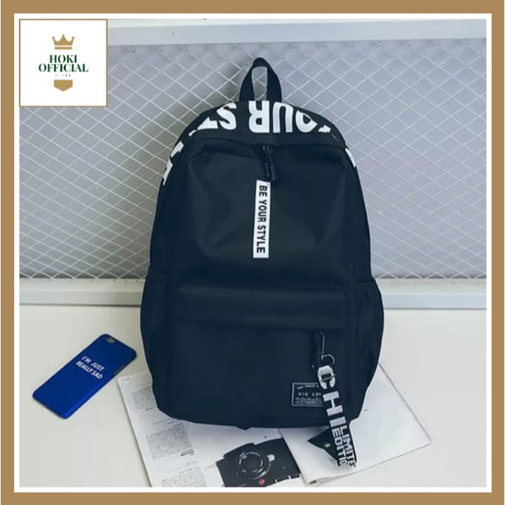 [COD] Be Your Style Tas Sekolah Pria Wanita Backpack Sekolah Korean Style Kapasitas Besar Ada Slot Laptop Up To 15 Inch HokiOfficial