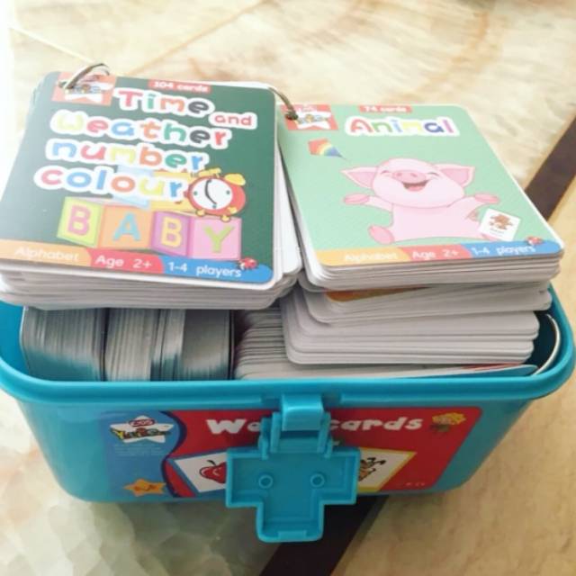 (Orderan customer) BIRU Flashcard bilingual english & mandarin with talking pen
