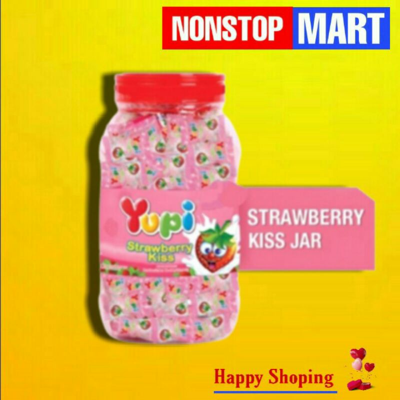 

YUPI permen strawberry kiss 1 toples 300 gram