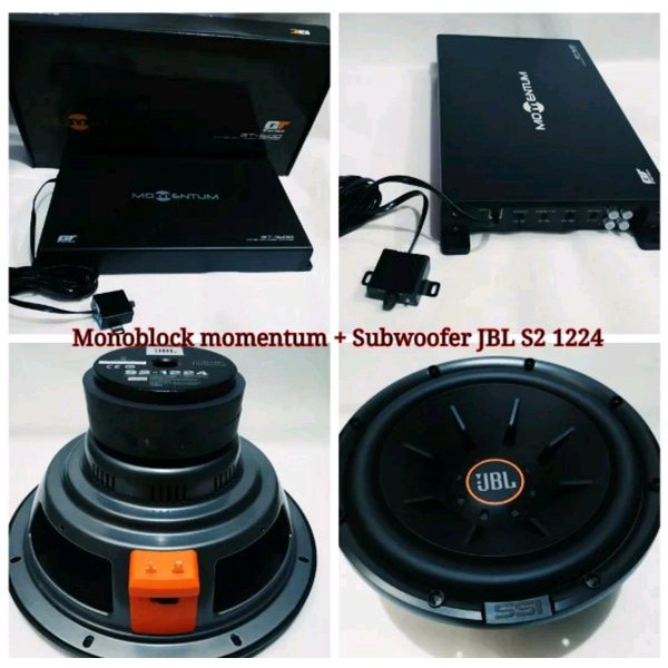 Terbaru           Paket Audio Monoblock Momentum Dan Subwoofer JBL S2-1224 - Nur Audio