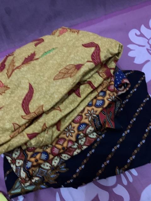 Benang Raja Tunik Batik Wanita Lengan Panjang Ukuran M L Xl