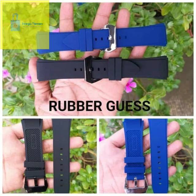 Tali Strap GC GUESS/RUBBER STRAP TALI JAM TANGAN GC GUESS BIRU DAN HITAM FREE BUCKLE