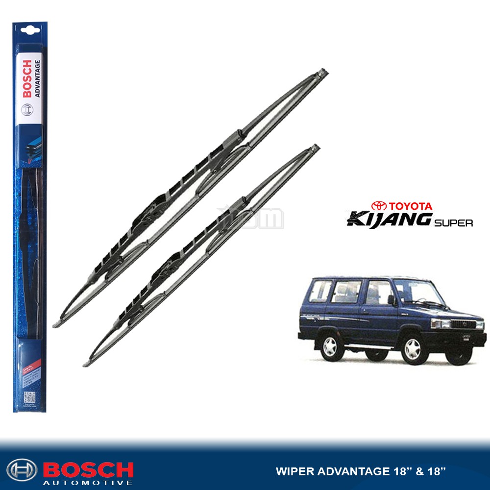 Bosch Advantage / Karet Wiper Mobil Toyota Kjang Super 18&quot; dan 18&quot; (Sepasang) / Wiper Kijang Super