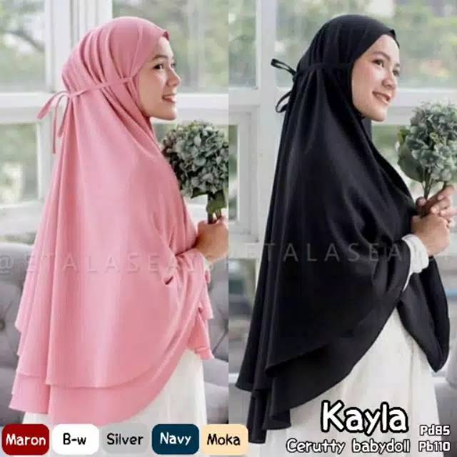 Khimar tali ceruty babydoll dua layer/ khimar maryam tali nonpet