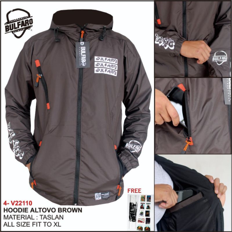 JAKET SIMPLE PRIA ANTI AIR | JAKET ALTOVO BULFARO WATERPROOF | JAKET HOODIE SIMPLE MODEL MASA KINI